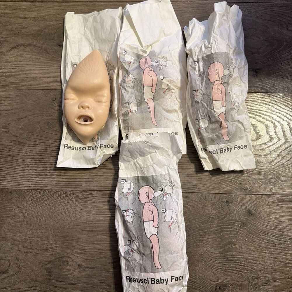 (4) NEW! Laerdal Replacement Baby Anne CPR Manikin Replacement Rubber Face Skin